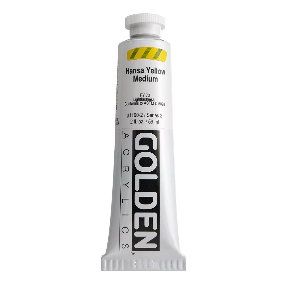 Golden Heavy Body Acrylic Tube 2oz Hansa Yellow Medium